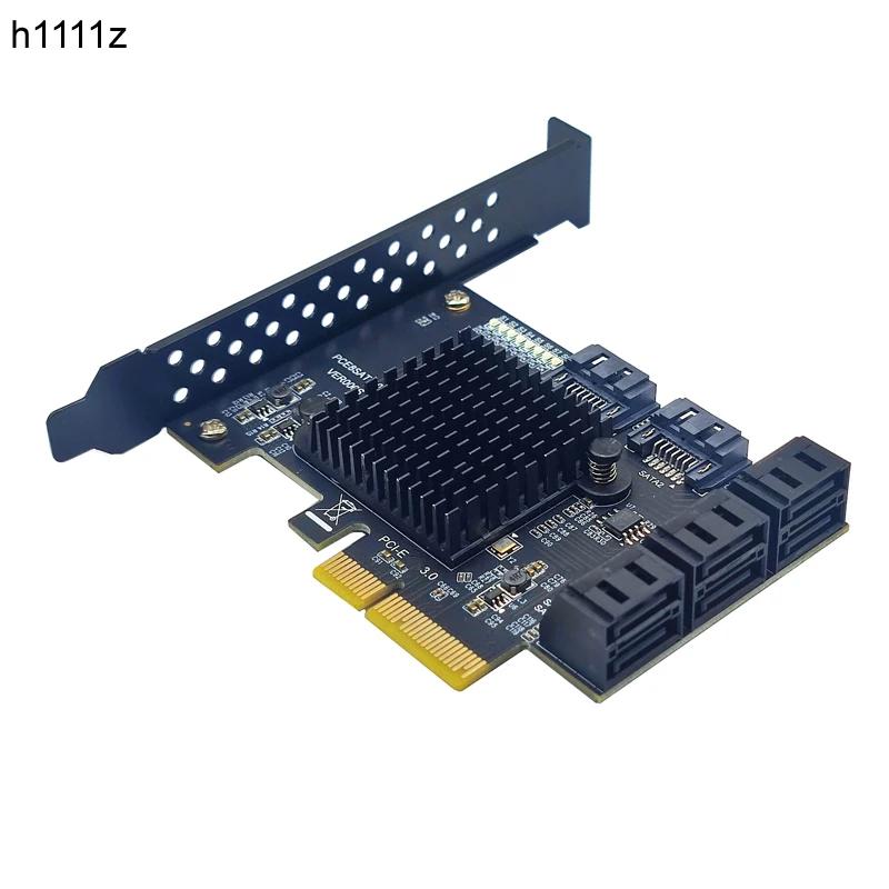PCIE 8 Ʈ SATA Ȯ ī ͽټ , PCI E PCI-E PCI Express X4-SATA3 6G HDD SSD  Ʈѷ  Ƽö̾
